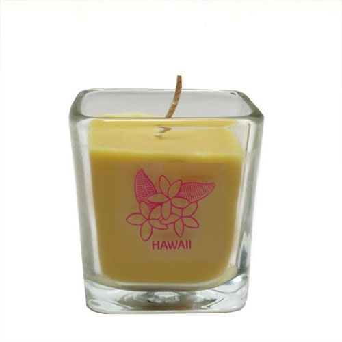plumeria beeswax candle